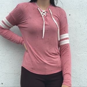 PINK ROSE pink thin sweatshirt 💕